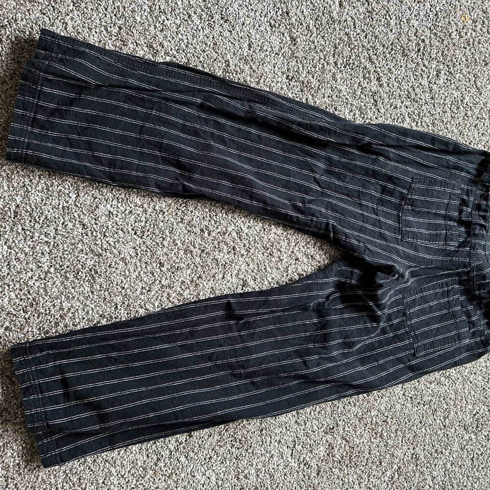 Sonoma black & white striped pants, wide bottom.